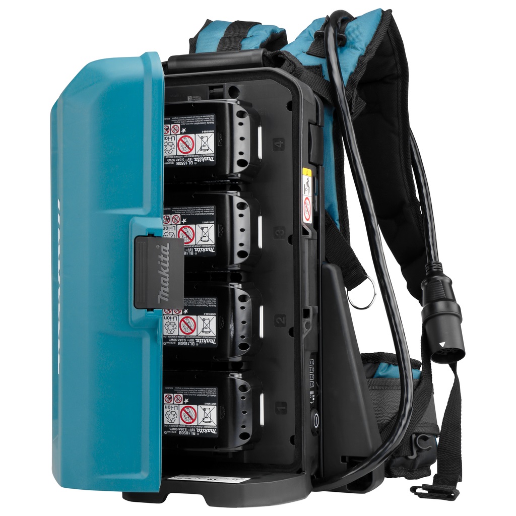 18V ruggedragen accustation 4 accu's/ adapter/ Duolader - Afbeelding 2