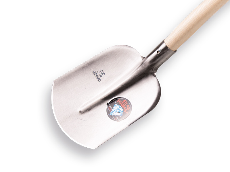 Steekbats Atlas Diamant 1/4 000, gehard, blank gepolijst, met blijham 100 cm. sterk gebogen. - Afbeelding 3