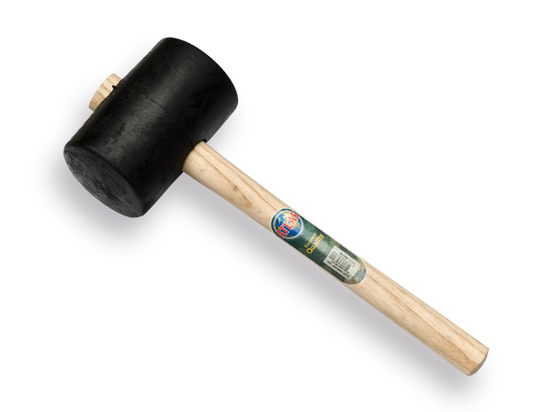 Rubberhamer GRIPLINE nr. 4 zacht beide kanten vlak. 1,2 kg.